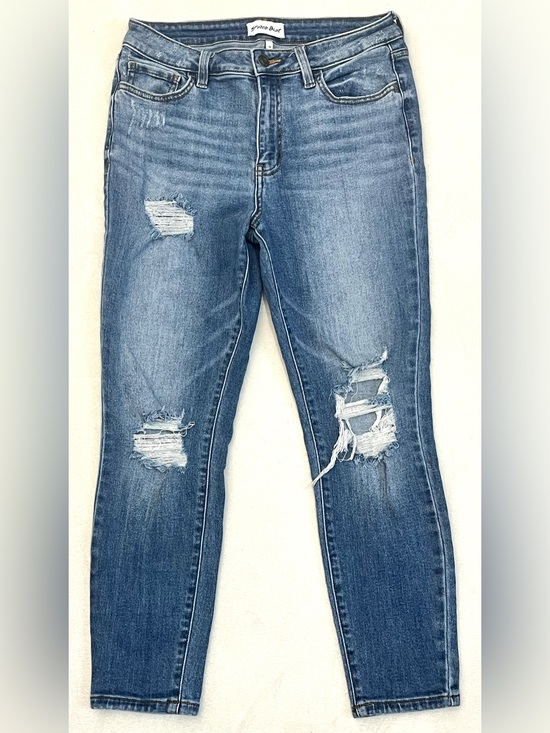 studio blue Denim - Studio Blue Women’s Distressed High-Rise Classic Blue Denim Jeans 30 Waist